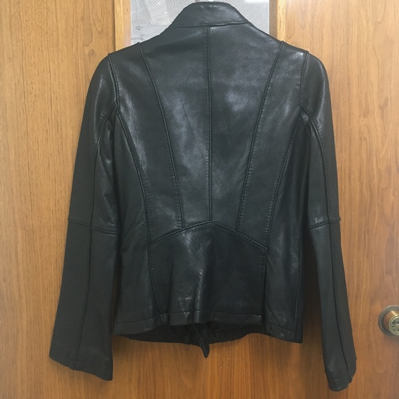 Michael Kors Black Genuine Leather Moto Jacket - Picture 9 of 11